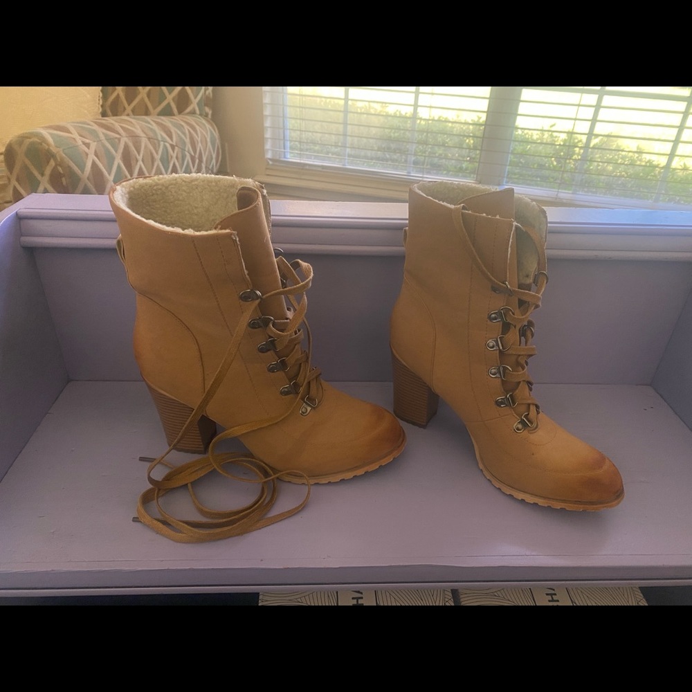Lace up booties